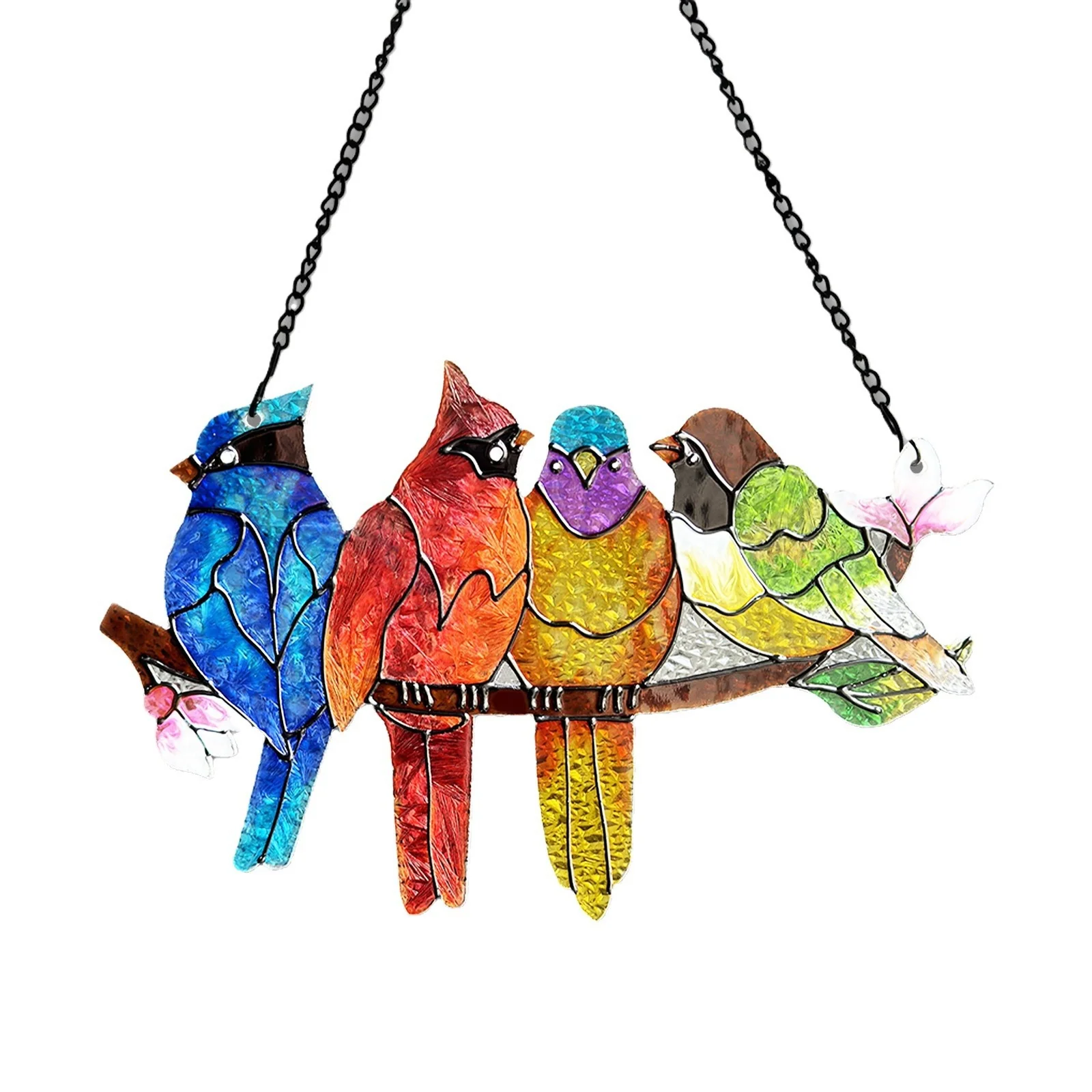 Colourful Decorative Metal Bird Pendant