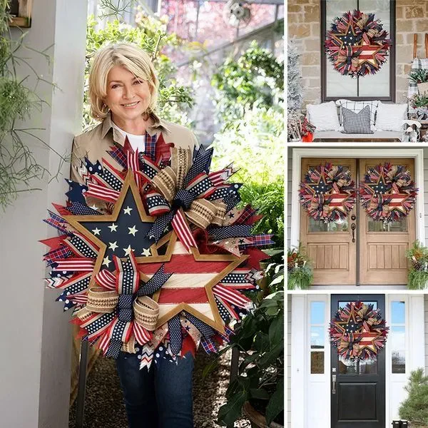Handmade Stars and Stripes Patriotic Wreath